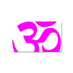 Hindu Om Symbol (magenta) Magnet (name Card) by abbeyz71