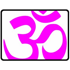 Hindu Om Symbol (magenta) Fleece Blanket (large)  by abbeyz71