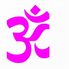 Hindu Om Symbol (magenta) Large Garden Flag (two Sides) by abbeyz71