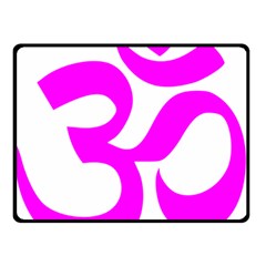 Hindu Om Symbol (magenta) Double Sided Fleece Blanket (small) 