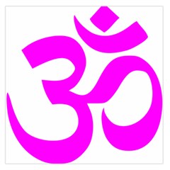 Hindu Om Symbol (magenta) Large Satin Scarf (square)