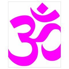Hindu Om Symbol (magenta) Drawstring Bag (small)