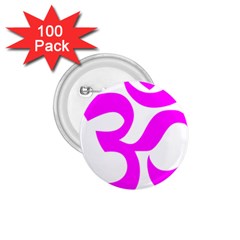 Hindu Om Symbol (magenta) 1 75  Buttons (100 Pack) 