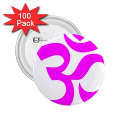 Hindu Om Symbol (magenta) 2 25  Buttons (100 Pack) 