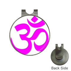 Hindu Om Symbol (magenta) Hat Clips With Golf Markers