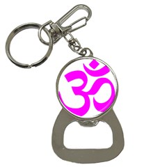 Hindu Om Symbol (magenta) Button Necklaces