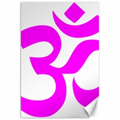 Hindu Om Symbol (magenta) Canvas 20  X 30  