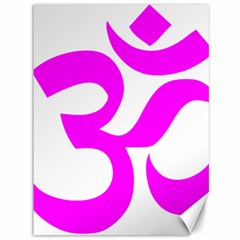 Hindu Om Symbol (magenta) Canvas 36  X 48  