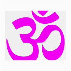 Hindu Om Symbol (magenta) Small Glasses Cloth (2-side) by abbeyz71
