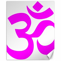 Hindu Om Symbol (magenta) Canvas 11  X 14  