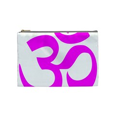 Hindu Om Symbol (magenta) Cosmetic Bag (medium) 
