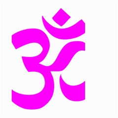 Hindu Om Symbol (magenta) Small Garden Flag (two Sides)