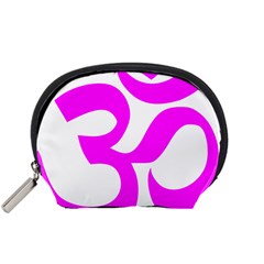 Hindu Om Symbol (magenta) Accessory Pouches (small) 