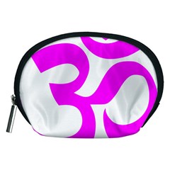 Hindu Om Symbol (magenta) Accessory Pouches (medium) 