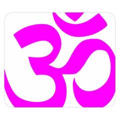 Hindu Om Symbol (magenta) Double Sided Flano Blanket (small) 