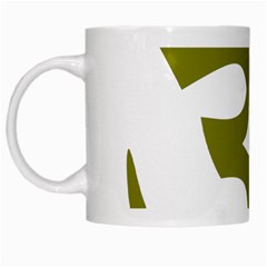 Hindi Om Symbol (olive) White Mugs