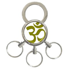 Hindi Om Symbol (olive) 3-ring Key Chains