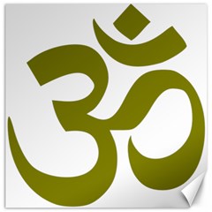 Hindi Om Symbol (olive) Canvas 16  X 16  