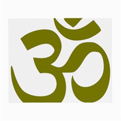 Hindi Om Symbol (olive) Small Glasses Cloth (2-side)