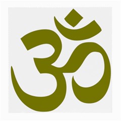 Hindi Om Symbol (olive) Medium Glasses Cloth (2-side)