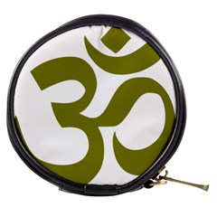 Hindi Om Symbol (olive) Mini Makeup Bags