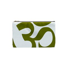 Hindi Om Symbol (olive) Cosmetic Bag (small) 