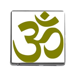Hindi Om Symbol (olive) Memory Card Reader (square)