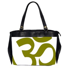 Hindi Om Symbol (olive) Office Handbags (2 Sides) 