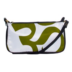 Hindi Om Symbol (olive) Shoulder Clutch Bags