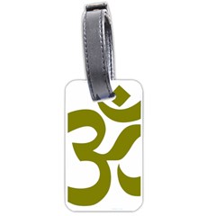 Hindi Om Symbol (olive) Luggage Tags (one Side) 