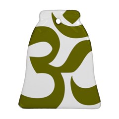 Hindi Om Symbol (olive) Ornament (bell)