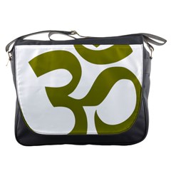 Hindi Om Symbol (olive) Messenger Bags