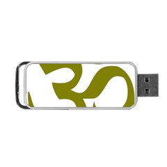 Hindi Om Symbol (olive) Portable Usb Flash (one Side)