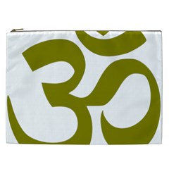 Hindi Om Symbol (olive) Cosmetic Bag (xxl) 
