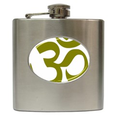 Hindu Om Symbol (olive) Hip Flask (6 Oz)