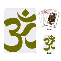Hindu Om Symbol (olive) Playing Card