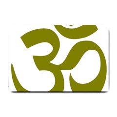 Hindu Om Symbol (olive) Small Doormat  by abbeyz71