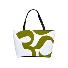 Hindu Om Symbol (olive) Shoulder Handbags