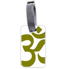 Hindu Om Symbol (olive) Luggage Tags (two Sides)