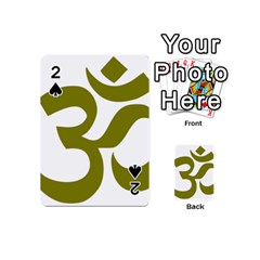 Hindu Om Symbol (olive) Playing Cards 54 (mini) 