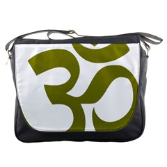 Hindu Om Symbol (olive) Messenger Bags