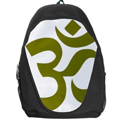 Hindu Om Symbol (olive) Backpack Bag by abbeyz71