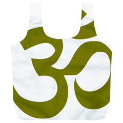 Hindu Om Symbol (olive) Full Print Recycle Bags (l) 