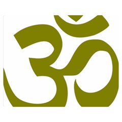 Hindu Om Symbol (olive) Double Sided Flano Blanket (medium) 
