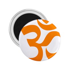 Hindu Om Symbol (orange) 2 25  Magnets