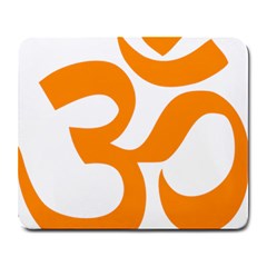 Hindu Om Symbol (orange) Large Mousepads by abbeyz71