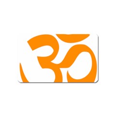 Hindu Om Symbol (orange) Magnet (name Card)