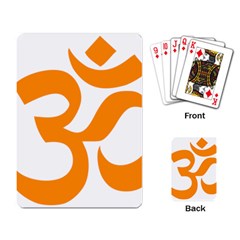 Hindu Om Symbol (orange) Playing Card