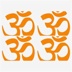 Hindu Om Symbol (orange) Belt Buckles