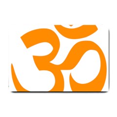 Hindu Om Symbol (orange) Small Doormat 